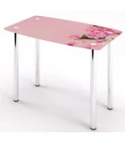 Glass dining table D-05-0 with tempered glass and chrome legs order